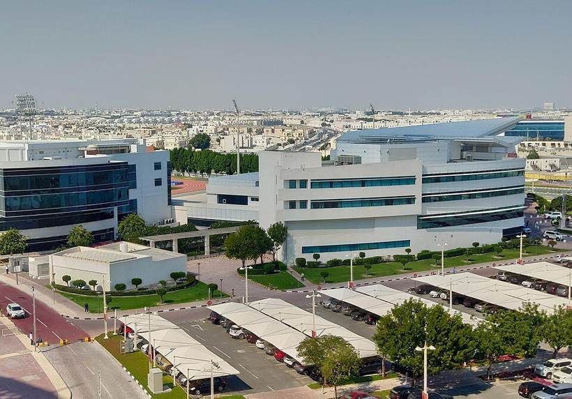 Aerial view of Aspetar Hospital in Baaya