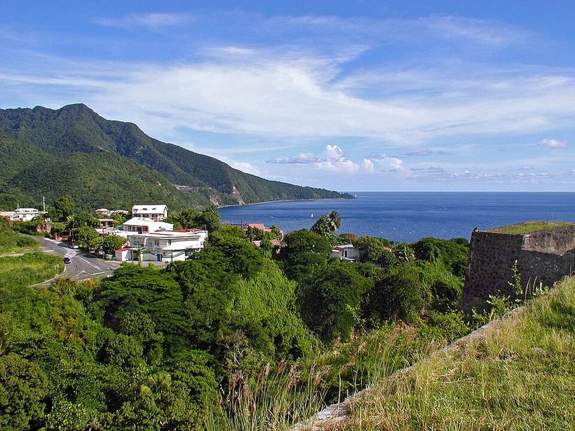Monts Caraïbes depuis le Fort Louis Delgrès à Basse-Terre