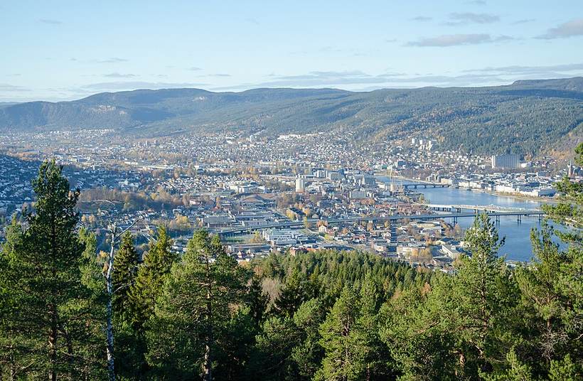 Drammen fra Nordbykollen 2018 (2)