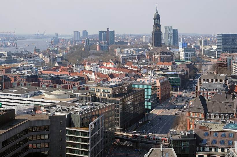 Hamburg view St. Nikolai