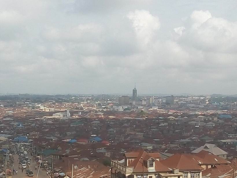 Aerial view of Ibadan from the top of Mapo Hall 1