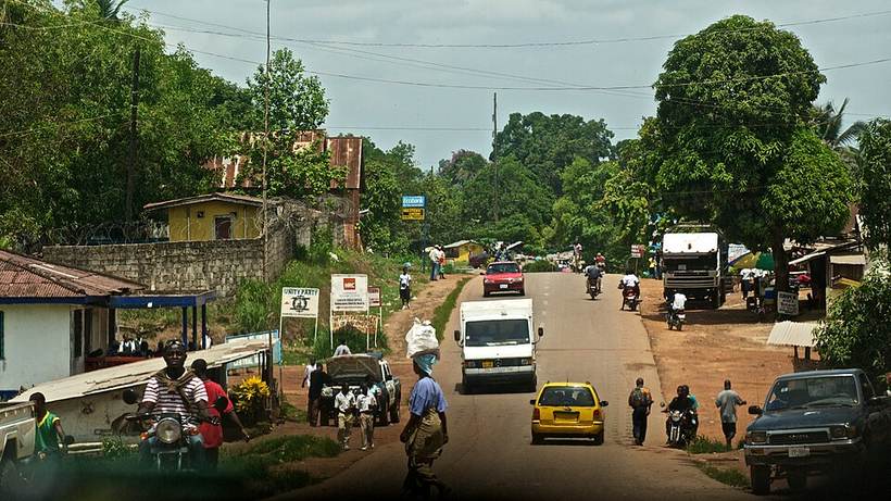 City of Kakata, photograph of main road near BWI, May 2012