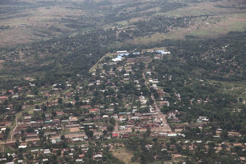 Aerial photograph of Kananga