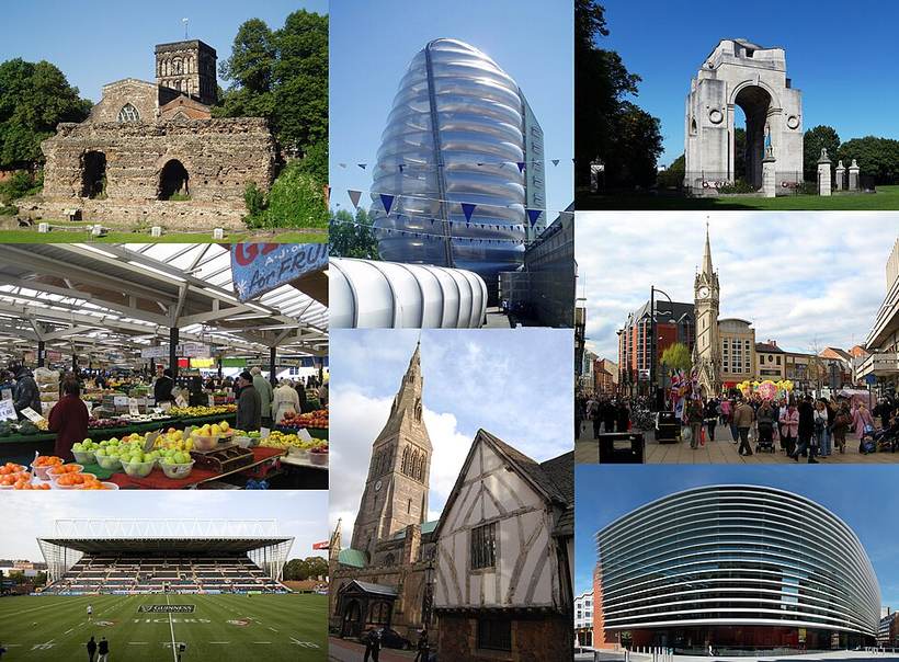 Leicester landmarks montage
