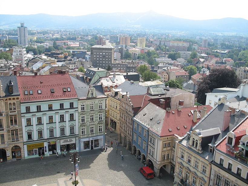 Liberec Rathaus Aussicht