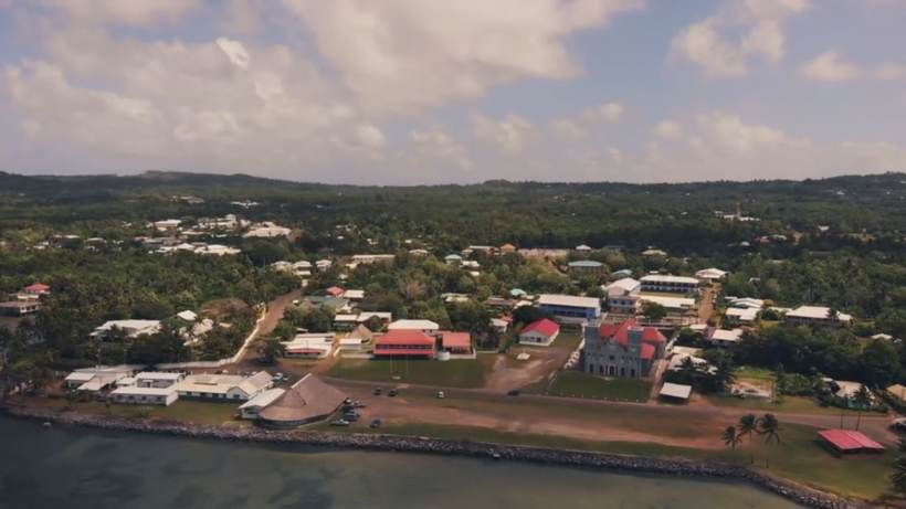 Mata-Utu seen from a drone (Wallis and Futuna)
