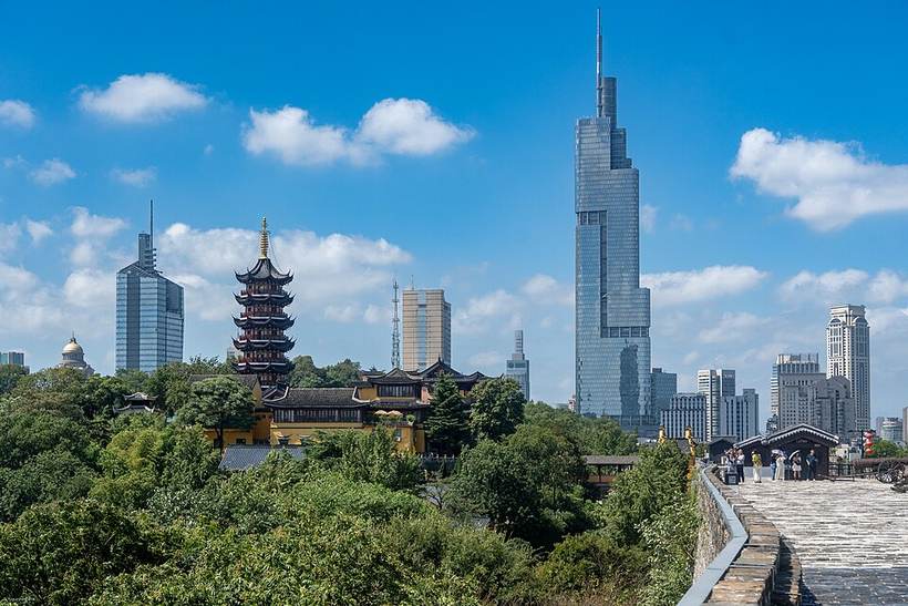 Nanjing CBD from City Wall