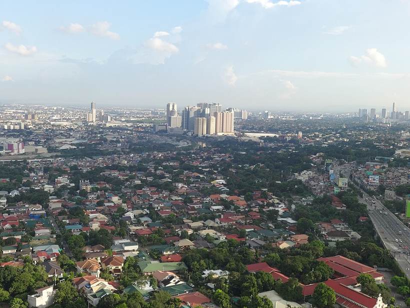 Katipunan area with Eastwood (view from SMDC Blue) (Quezon City and Marikina)(2017-09-06)