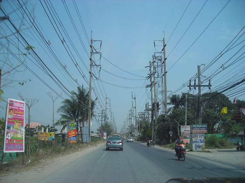Street in Samut Prakan province, Thailand