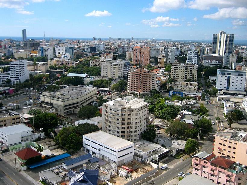 Santo Domingo (Dominican Republic) taken atop Novocentro tower viewing the city to the southwest 2010