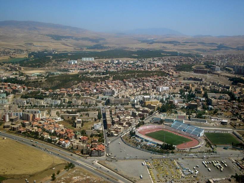 Vue aérienne de Sétif (Algérie)