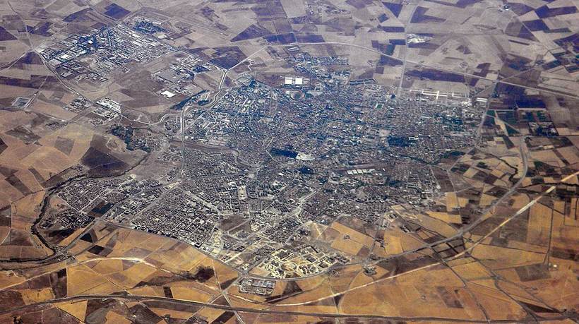Aerial view of Sidi Bel Abbès (Algérie)