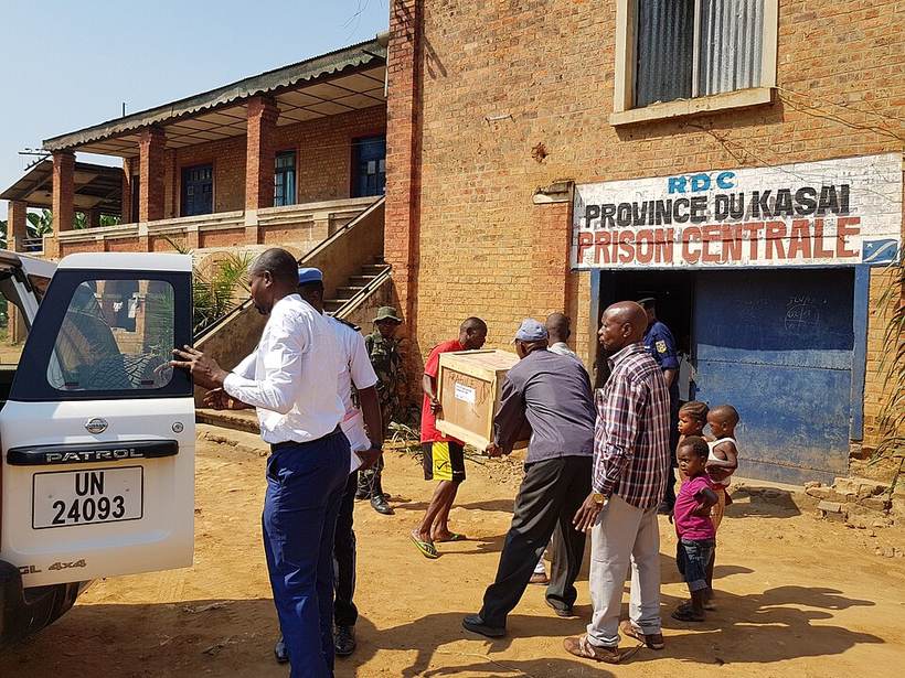 Tshikapa, Kasai province, DR Congo – As part of its Quick Impact Project, MONUSCO has refurbished the Central Prison in Tshikapa